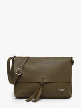 Sac Bandouli�re Grained Flora & co Vert grained F8045