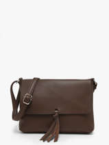 Sac Bandouliere Vintage Flora & co Marron grained F8044