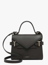 Small Leather Emilie Crossbody Bag Le tanneur Black emily TEMI1003