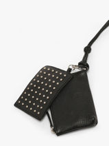Leather Connecticut Bag Charm Biba Black wallet COH10L-vue-porte