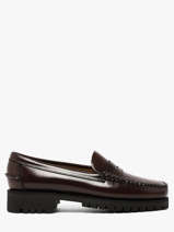 Mocassins Dan Lug En Cuir Cousu Main Sebago Marron women 7002IJ0