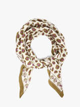 Scarf L�opard 100x100 Byzantine White foulard LEO