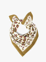 Scarf L�opard 60x60 Byzantine White foulard LEO