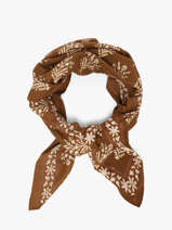 Grand Foulard Galati 100x100 Byzantine Marron foulard GAL