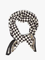Scarf Checks 100x100 Byzantine Black foulard CHE