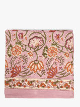 Scarf N�114 100x100 Byzantine Pink foulard 114-vue-porte