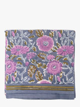 Foulard Byzantine Bleu foulard ANI-vue-porte