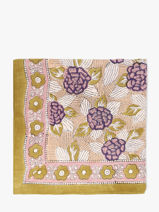 Scarf P�n�lope 100 X 100 Byzantine Yellow foulard PEN-vue-porte