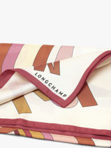 Longchamp Soie gots Scarf Pink-vue-porte
