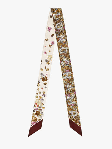 Longchamp Soie gots Scarf Red