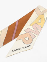 Longchamp Soie gots Scarf Pink-vue-porte