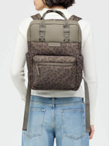 1 Compartment Backpack With 15" Laptop Sleeve Kapten and son Brown cloud BERGENCL-vue-porte