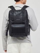 1 Compartment Backpack With 15" Laptop Sleeve Kapten and son Black backpack ULT-vue-porte
