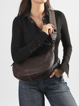 Sac Bandouli�re Sangle Mandoline Marron sangle MD041-vue-porte