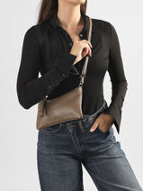 Shoulder Bag Caviar Leather Milano Brown caviar CA26063-vue-porte