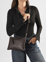 Shoulder Bag Caviar Leather Milano Brown caviar CA26064-vue-porte