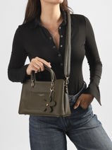 Shoulder Bag Grained Flora & co Green grained H6931-vue-porte