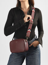 Shoulder Bag Grained Flora & co Red grained F6967OR-vue-porte