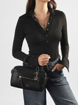 Sac Port� Main Zip Lulu castagnette Noir zip BARKA-vue-porte