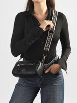 Sac Bandouli�re Zip Lulu castagnette Noir zip BARNABE-vue-porte