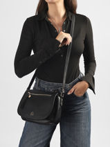 Sac Bandouli�re Zip Lulu castagnette Noir zip 3-vue-porte