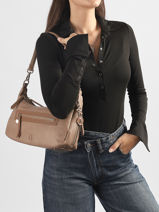 Shoulder Bag Zip Lulu castagnette Beige zip BARRY-vue-porte