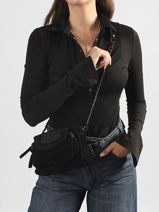Sac Bandouli�re Abigail Cuir Pieces Noir abigail 17166655-vue-porte