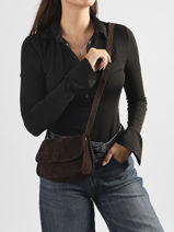 Shoulder Bag Aspen Leather Pieces Brown aspen 17166672-vue-porte