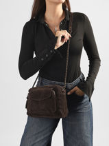 Leather Naina Crossbody Bag Pieces Brown naina 17111600-vue-porte