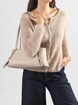Shoulder Bag Devon Polyurethane Guess Beige devon BG974509-vue-porte