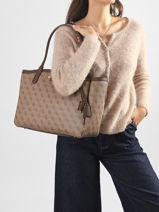 Sac Port� �paule Lindsey Guess Beige lindsey SG974923-vue-porte