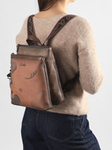 Backpack Anekke Brown voyage 43825311-vue-porte