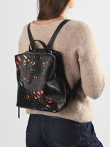 Backpack Notus Print Desigual Black notus 26WAKP25-vue-porte