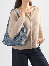 Shoulder Bag Curio Cotton Desigual Blue curio 26WAXD19-vue-porte