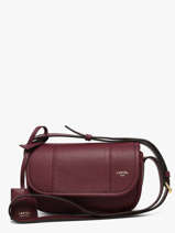 Small Leather Victoire Crossbody Bag Lancel Violet victoire A13991