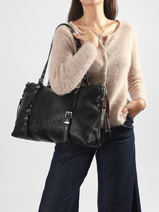 Shoulder Bag Half Logo Desigual Black half logo 26WAXP06-vue-porte