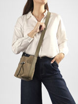 Longchamp Le roseau coulisse nubuck Sacs port� main Marron-vue-porte