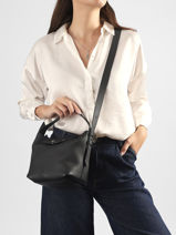 Longchamp Le cadence Handbag Black-vue-porte