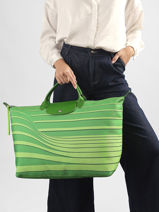 Longchamp Le pliage maison unique Sacs de voyage Vert-vue-porte