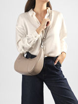 Crossbody Bag Juliette Leather Le tanneur Beige juliette TJET1402-vue-porte