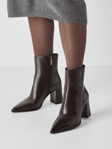 Bottines � Talon En Cuir Tamaris Marron women 47-vue-porte