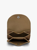 Coin Purse Leather Paul marius Beige la suite BASILSUI-vue-porte