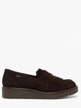 Mocassins Semelle Compens�e En Cuir Dorking Marron women CA