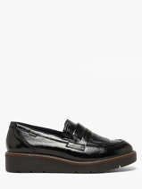 Mocassins Semelle Compens�e En Cuir Dorking Noir women NA