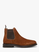 Chelsea Boots En Cuir Gant Marron men 33653464