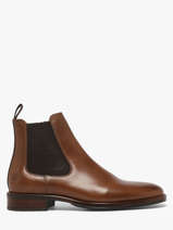 Chelsea Boots En Cuir Kost Marron men B0146A