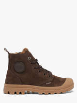 Winter Boots In Leather Palladium Brown women 94979249