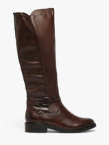 Boots In Leather Remonte Brown women 25