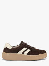 Sneakers In Leather Remonte Brown women 25