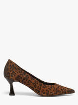 Stiletto Heel Pumps In Leather We do Brown women CO55406B